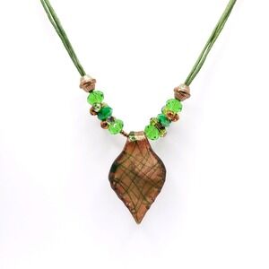 Erica Lyons Art Glass Pendant Necklace